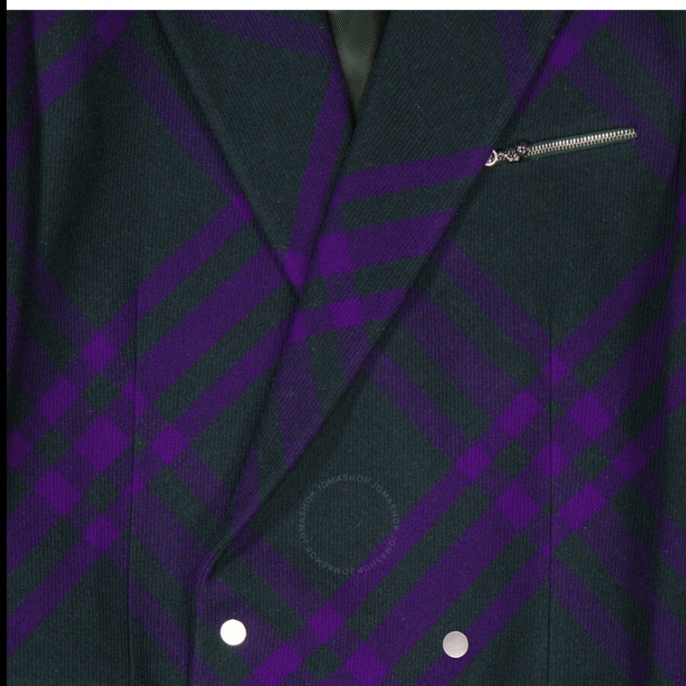 Burberry Ladies Wool Check Print Blazer - Picture 6 of 10